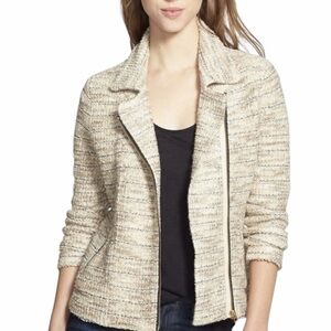 NWT Lucky Brand Beige Tweed Blazer XS
